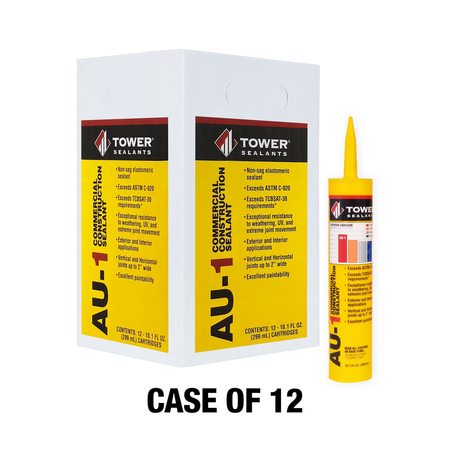 Case of 12 - AU-1 Commercial Construction Sealant 10.1 oz