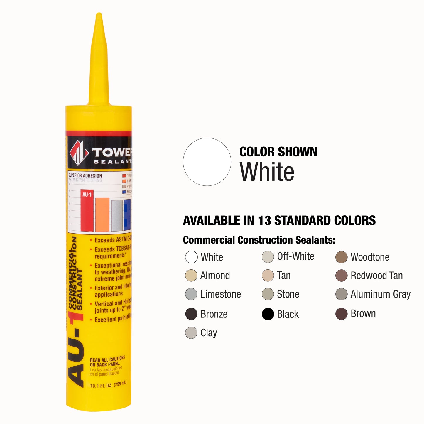Case of 12 - AU-1 Commercial Construction Sealant 10.1 oz