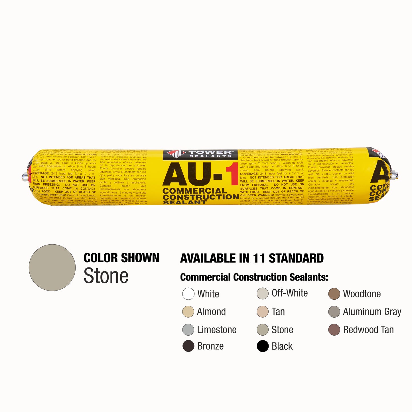 Case of 12 - AU-1 Commercial Construction Sealant 20 oz