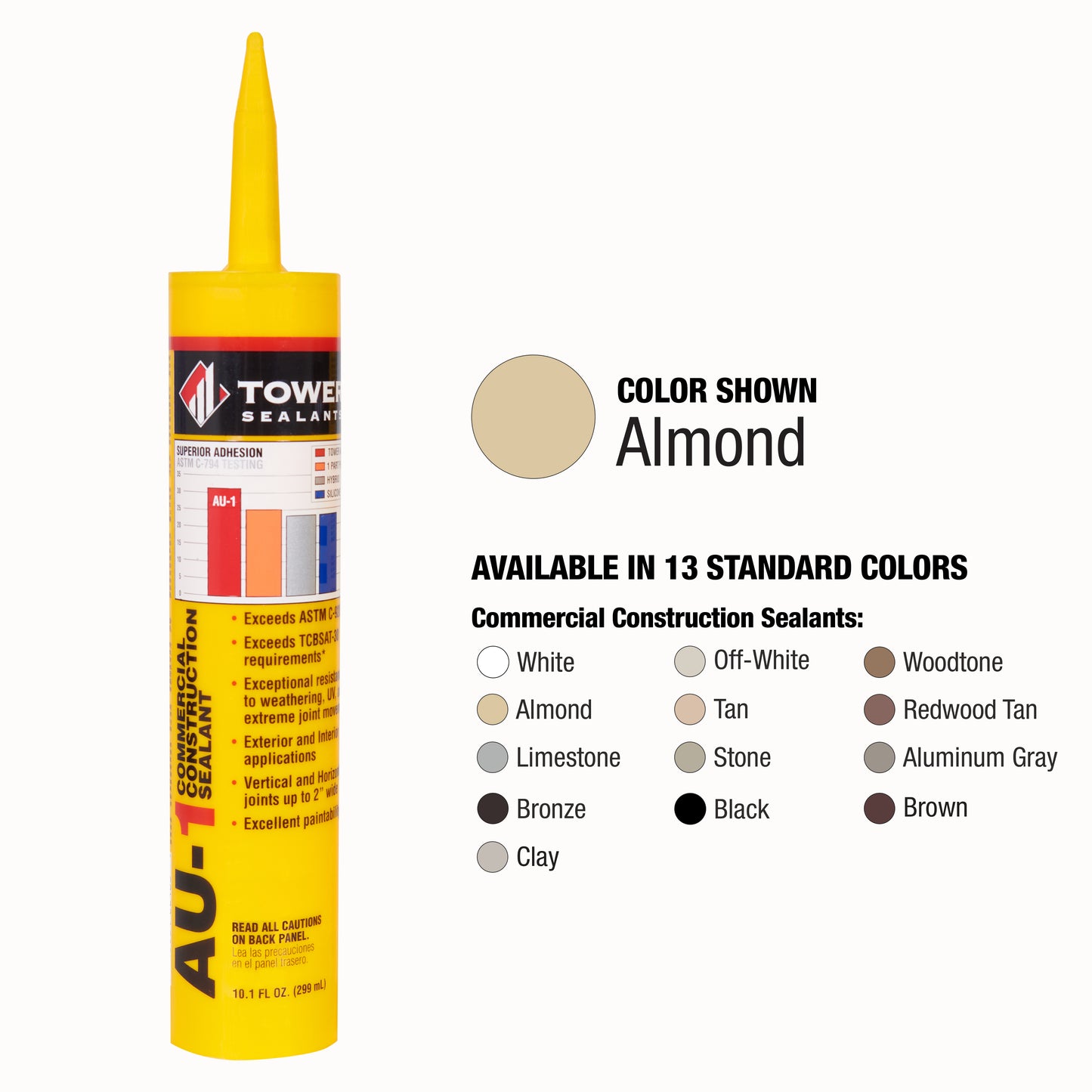 Case of 12 - AU-1 Commercial Construction Sealant 10.1 oz
