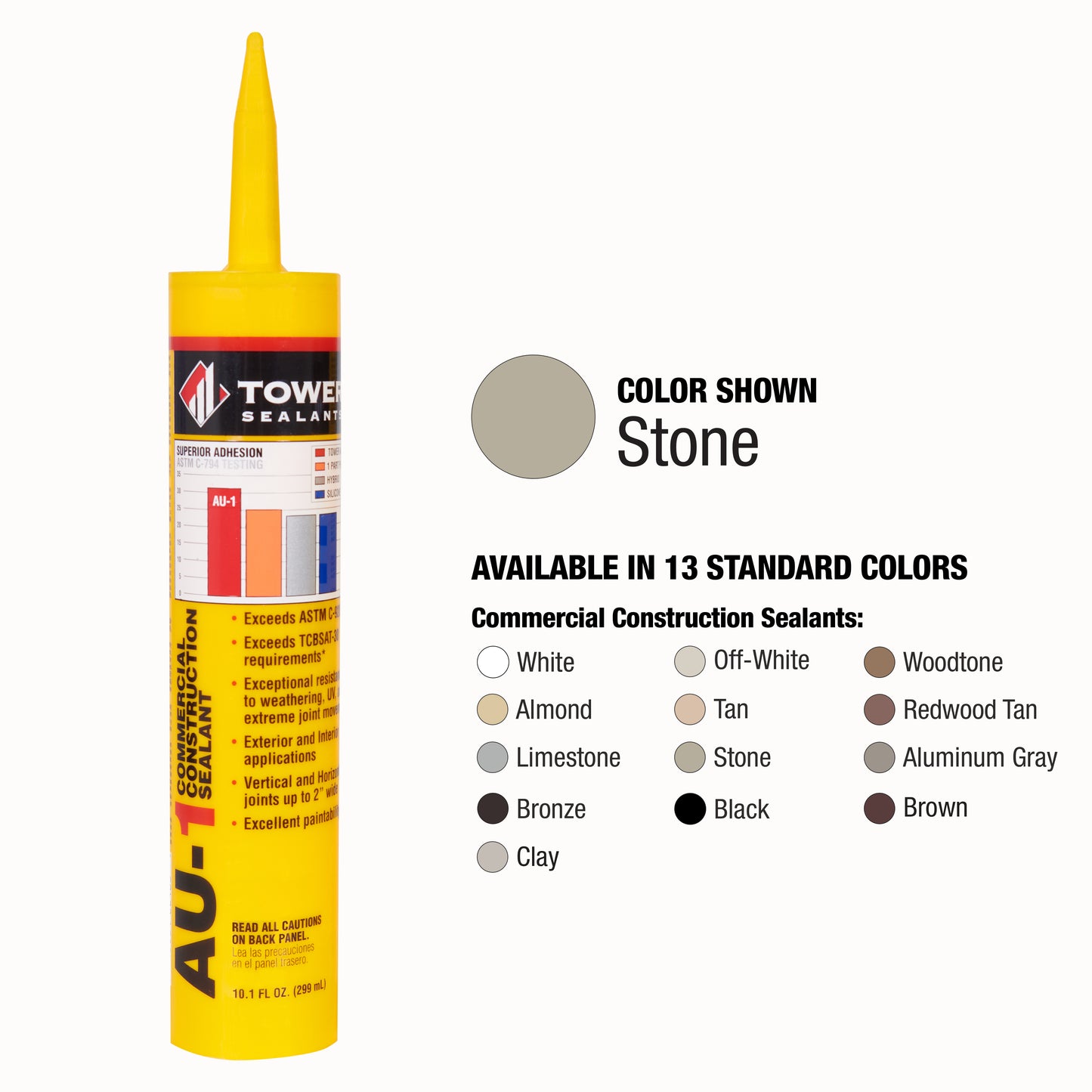 Case of 12 - AU-1 Commercial Construction Sealant 10.1 oz