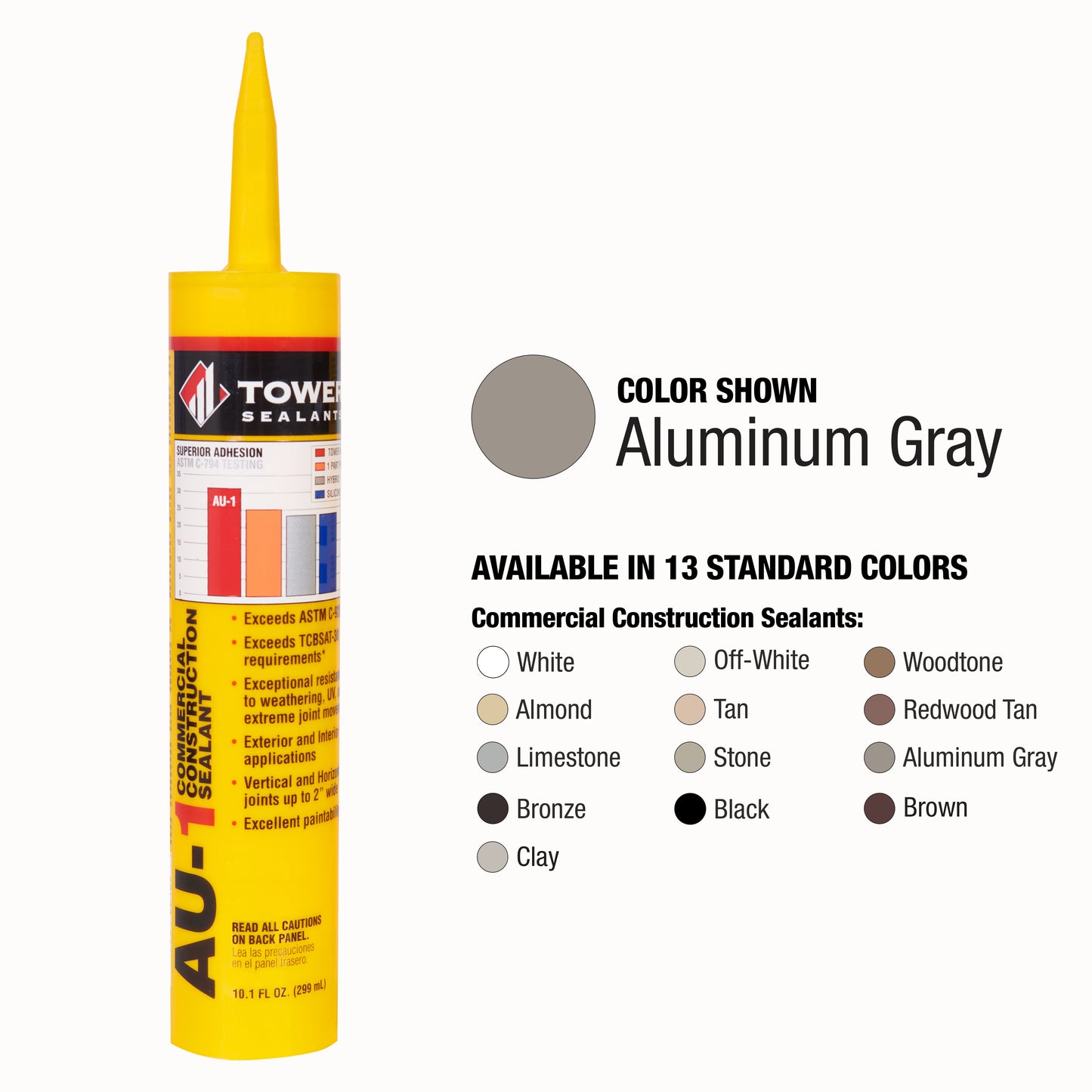 Case of 12 - AU-1 Commercial Construction Sealant 10.1 oz