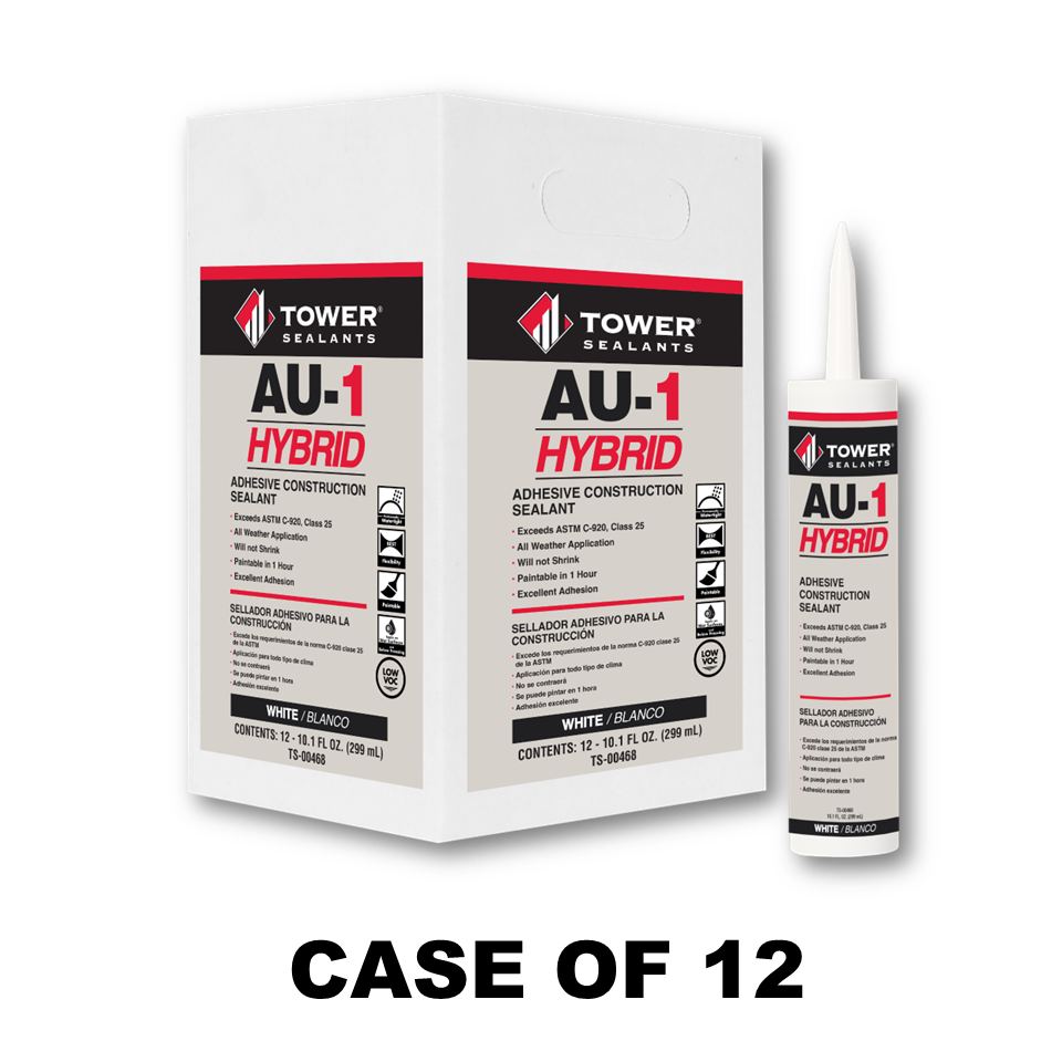 Case of 12 - AU-1 Hybrid Commercial Construction Sealant 10.1 oz