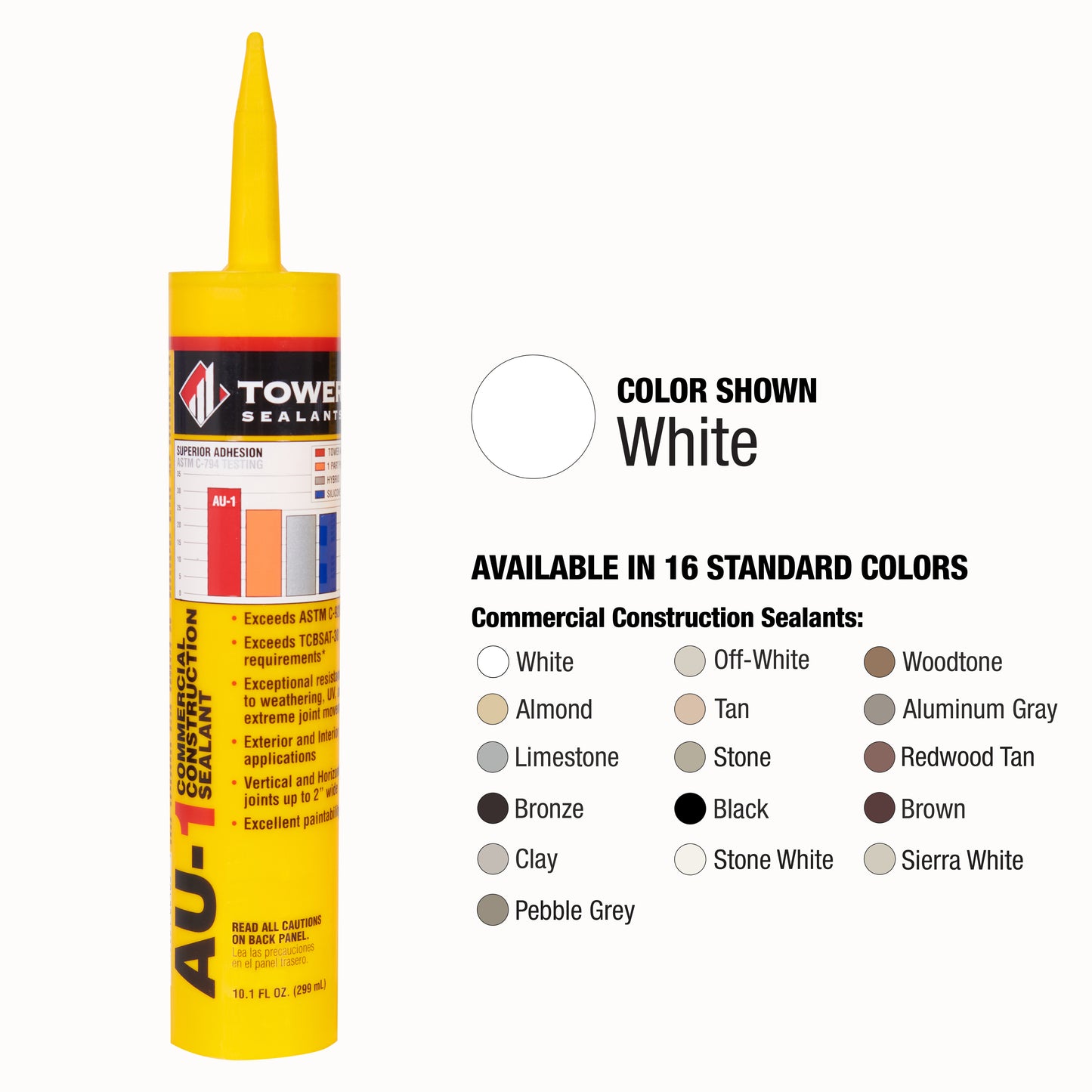 Case of 12 - AU-1 Commercial Construction Sealant 10.1 oz