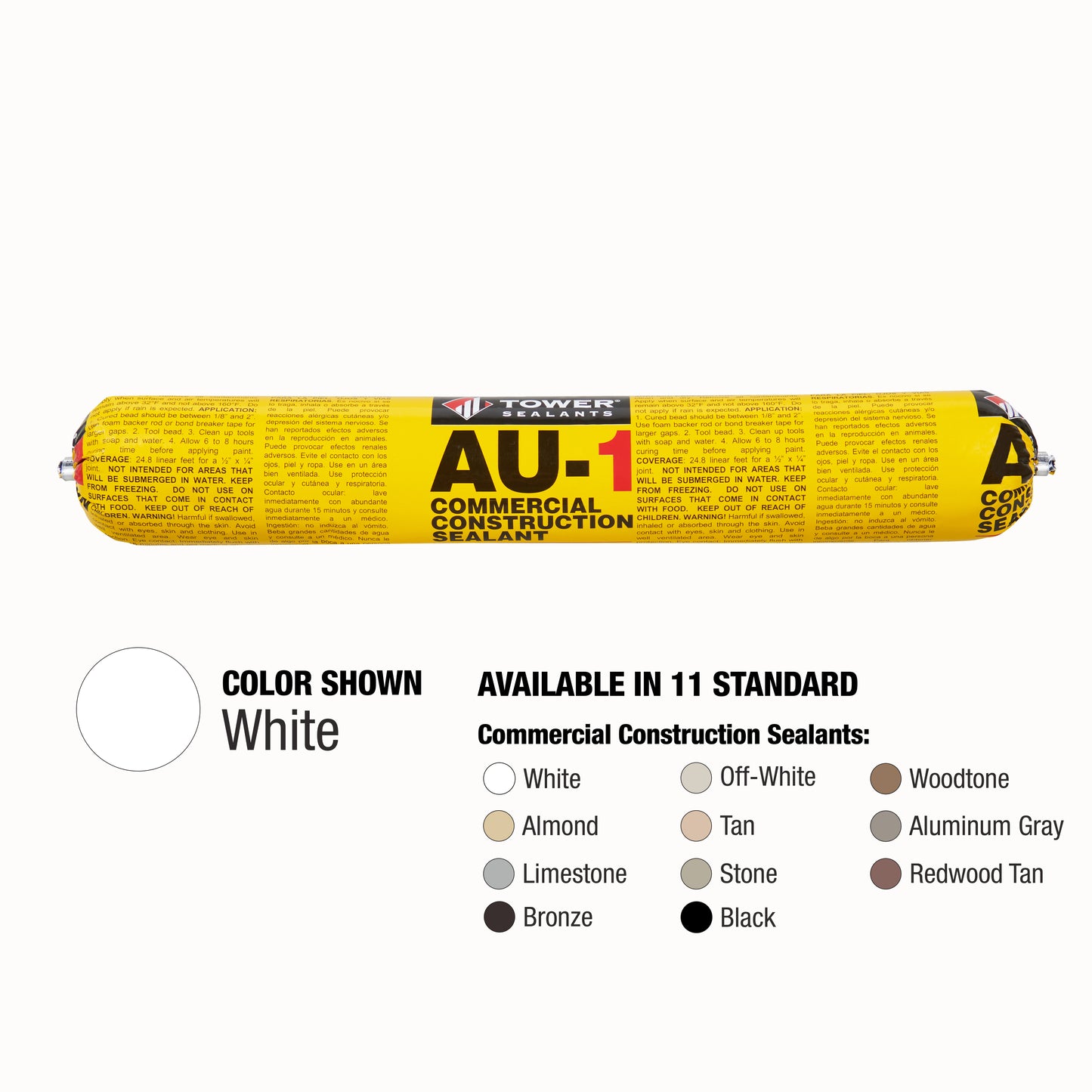 Case of 12 - AU-1 Commercial Construction Sealant 20 oz
