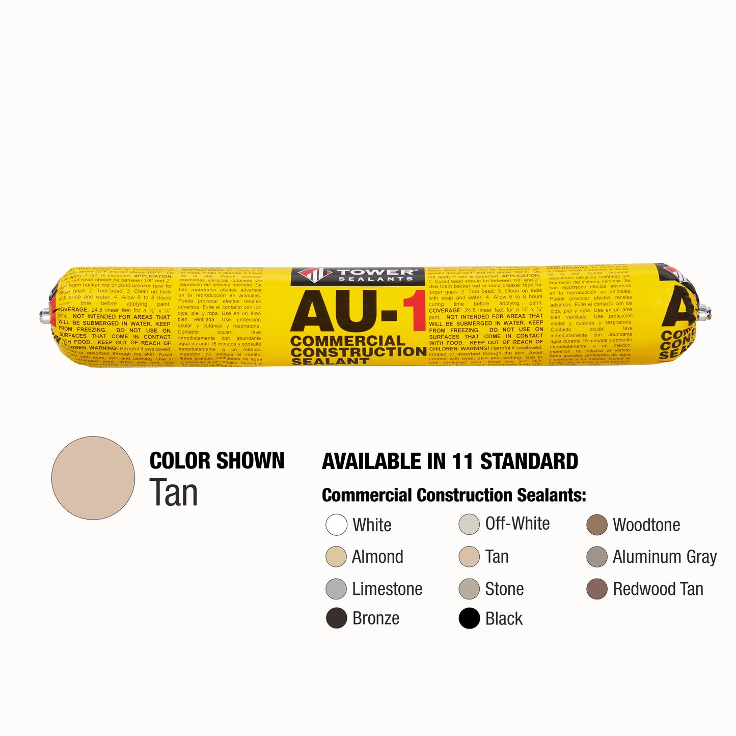 Case of 12 - AU-1 Commercial Construction Sealant 20 oz