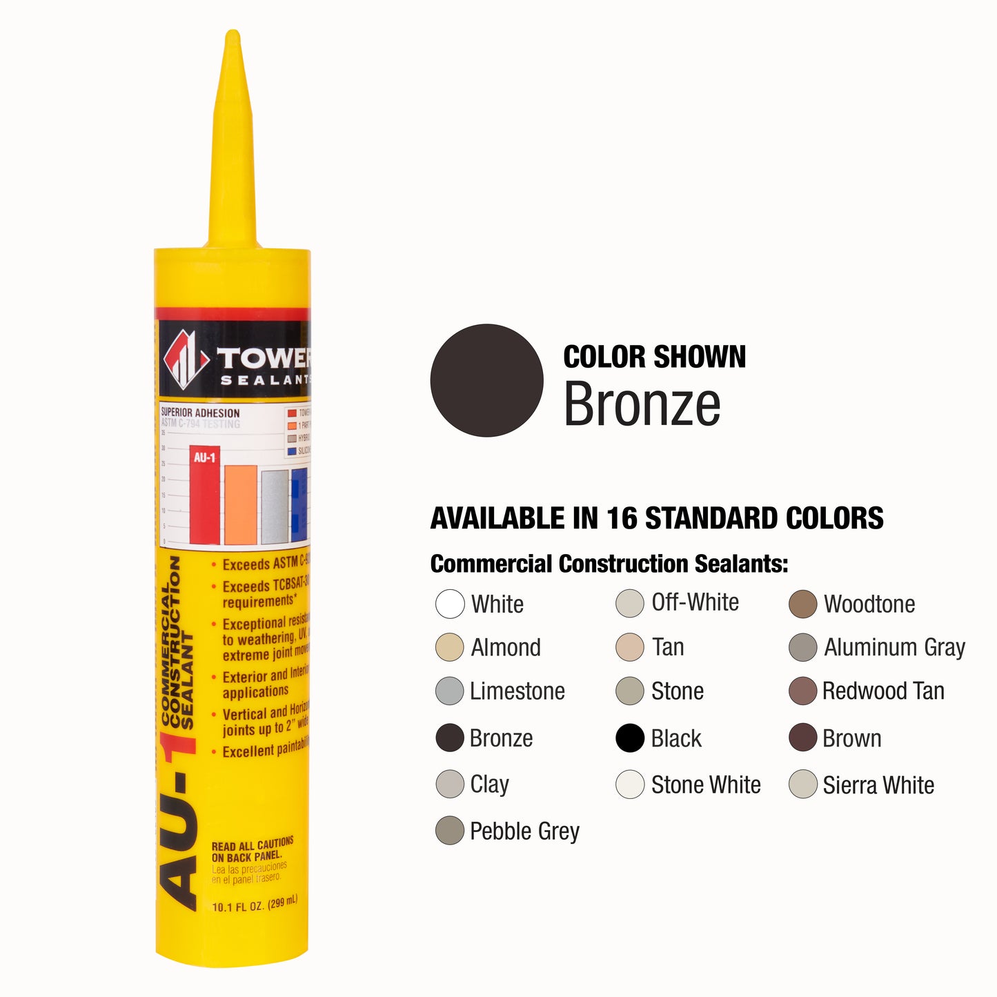 Case of 12 - AU-1 Commercial Construction Sealant 10.1 oz