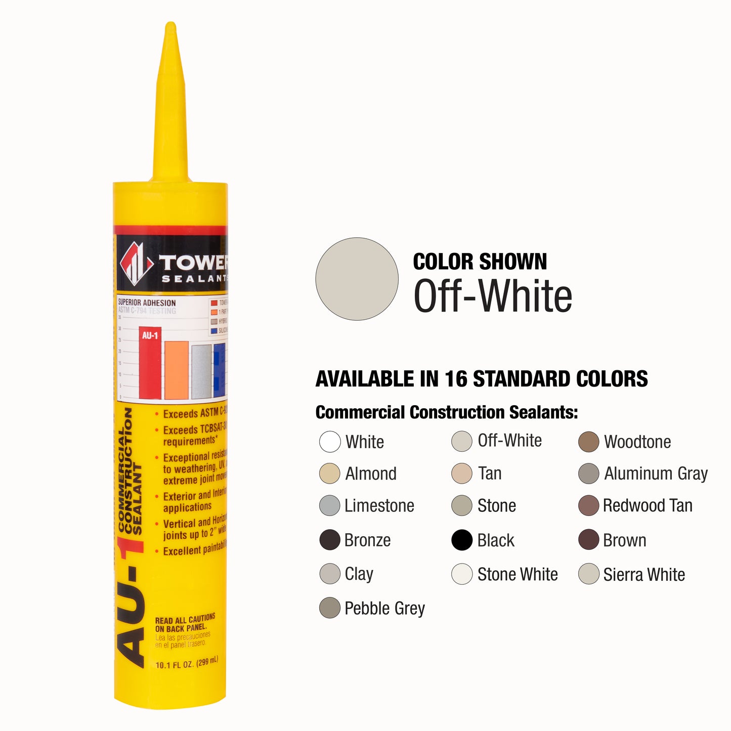 Case of 12 - AU-1 Commercial Construction Sealant 10.1 oz
