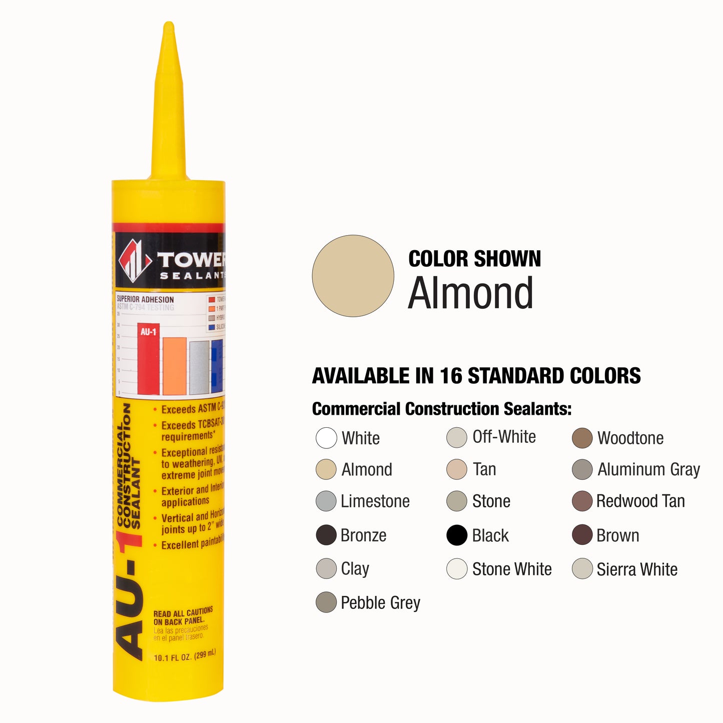 Case of 12 - AU-1 Commercial Construction Sealant 10.1 oz