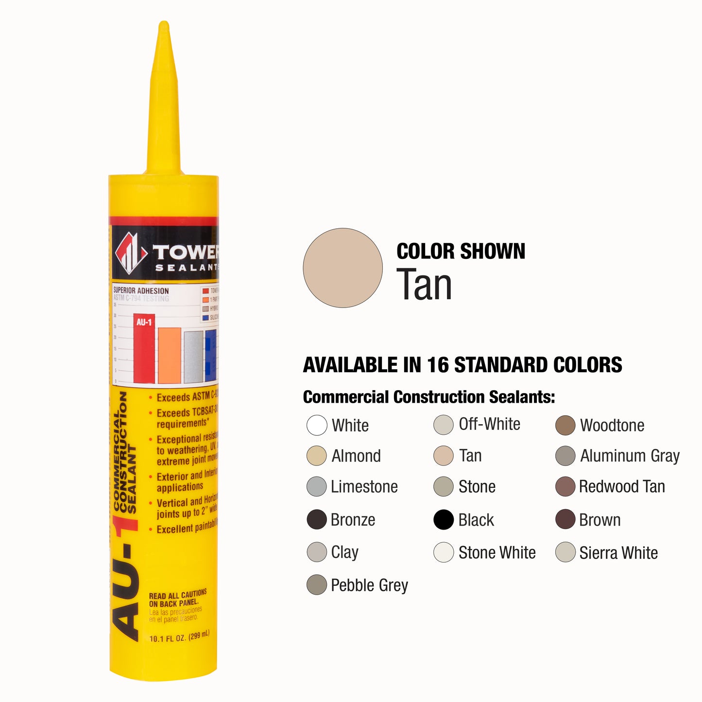 Case of 12 - AU-1 Commercial Construction Sealant 10.1 oz