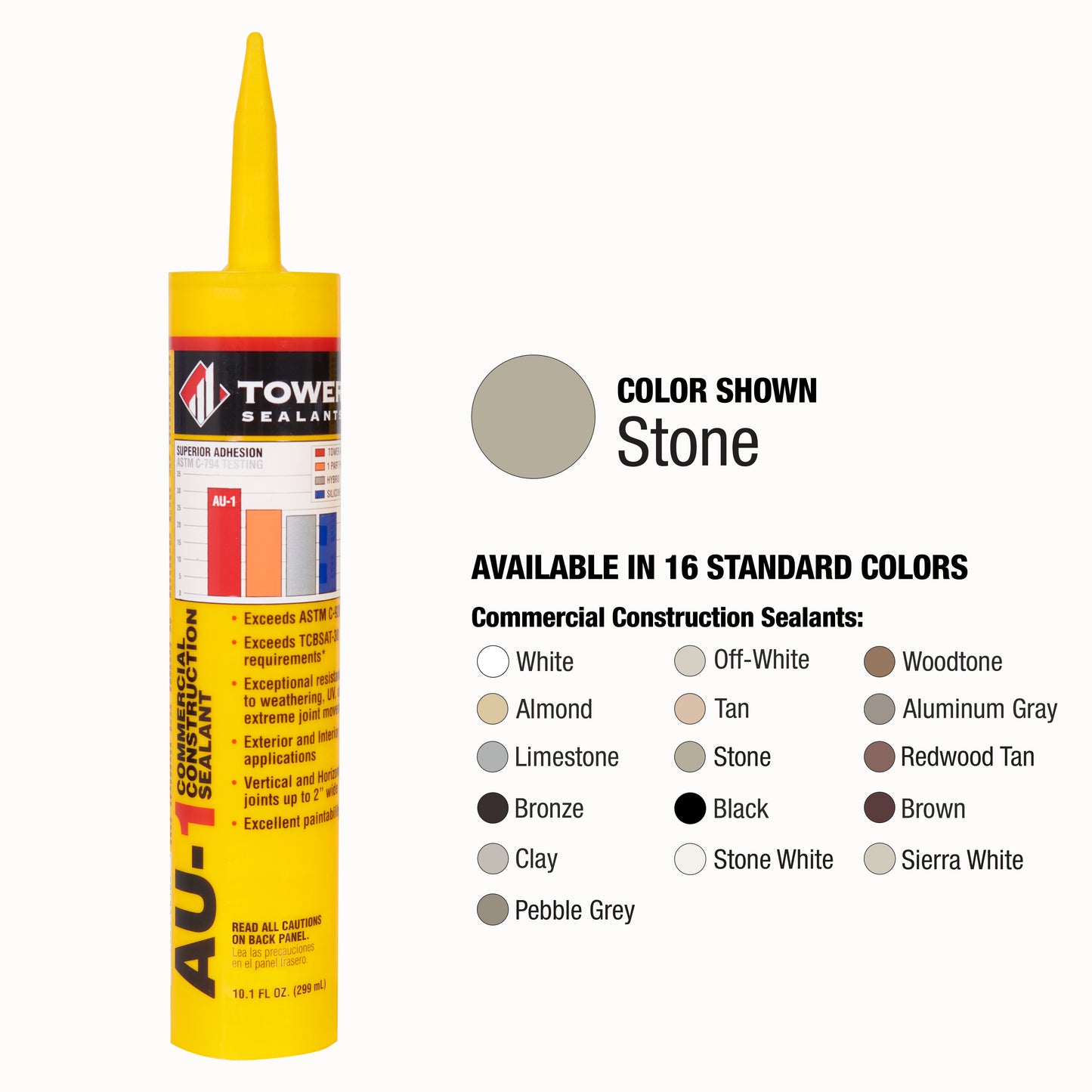 Case of 12 - AU-1 Commercial Construction Sealant 10.1 oz