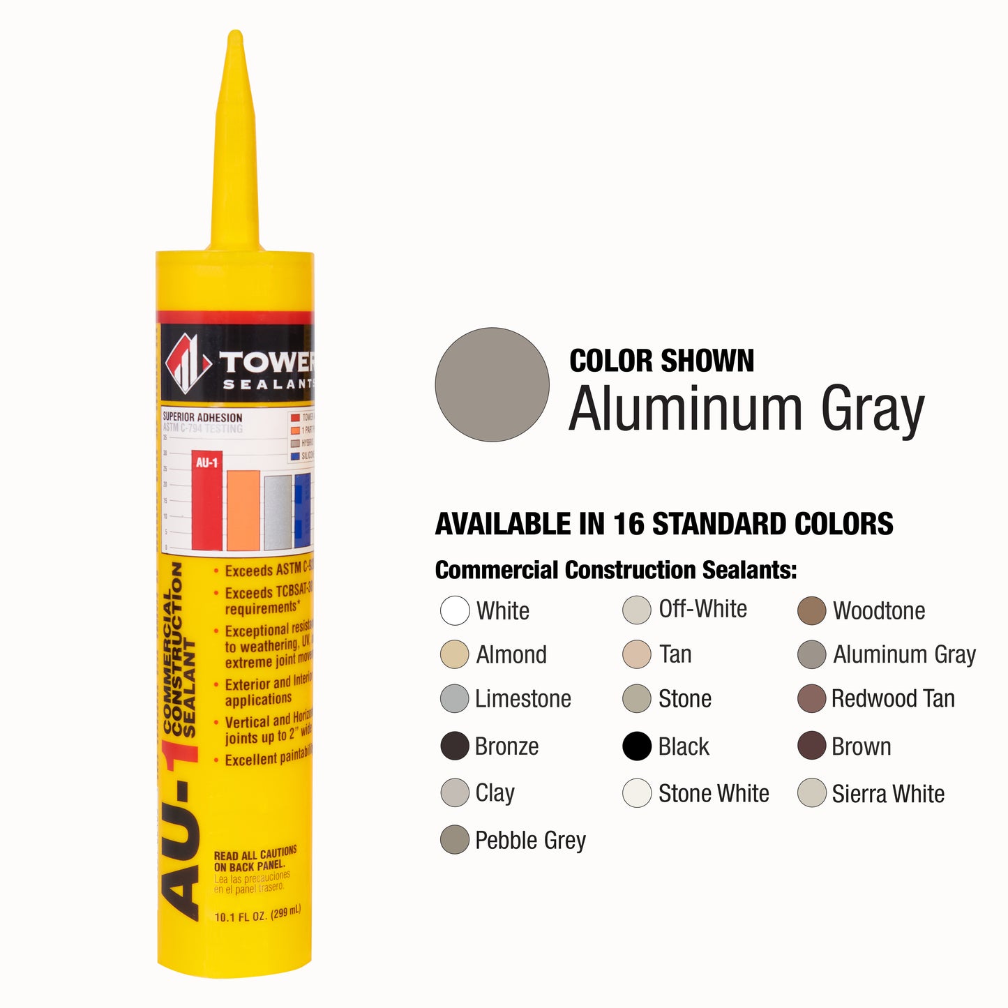 Case of 12 - AU-1 Commercial Construction Sealant 10.1 oz