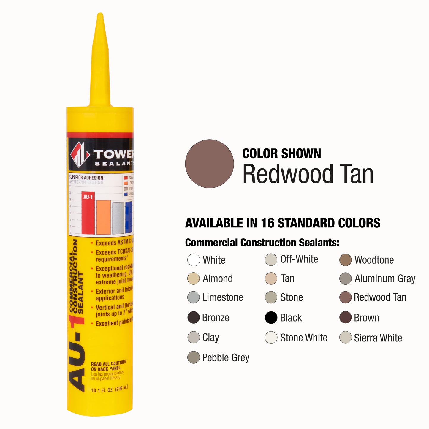 Case of 12 - AU-1 Commercial Construction Sealant 10.1 oz