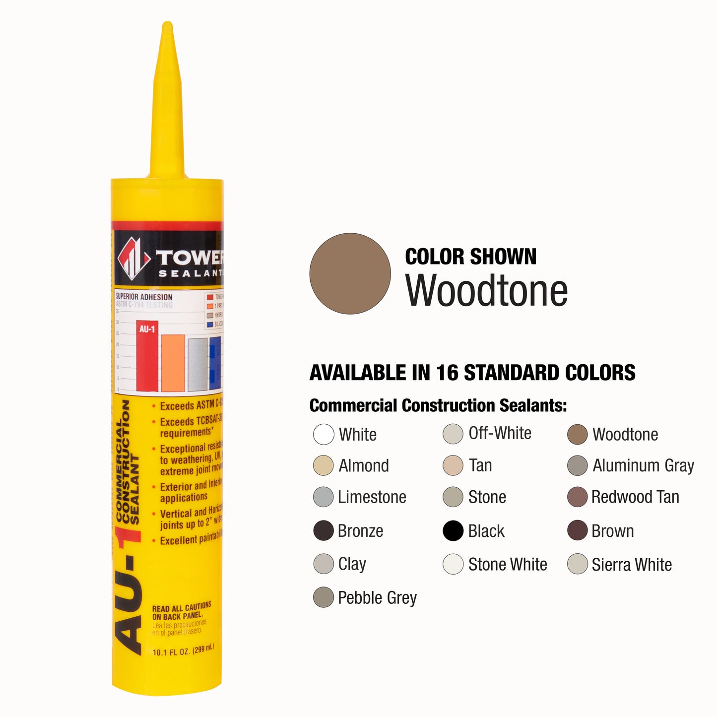 Case of 12 - AU-1 Commercial Construction Sealant 10.1 oz
