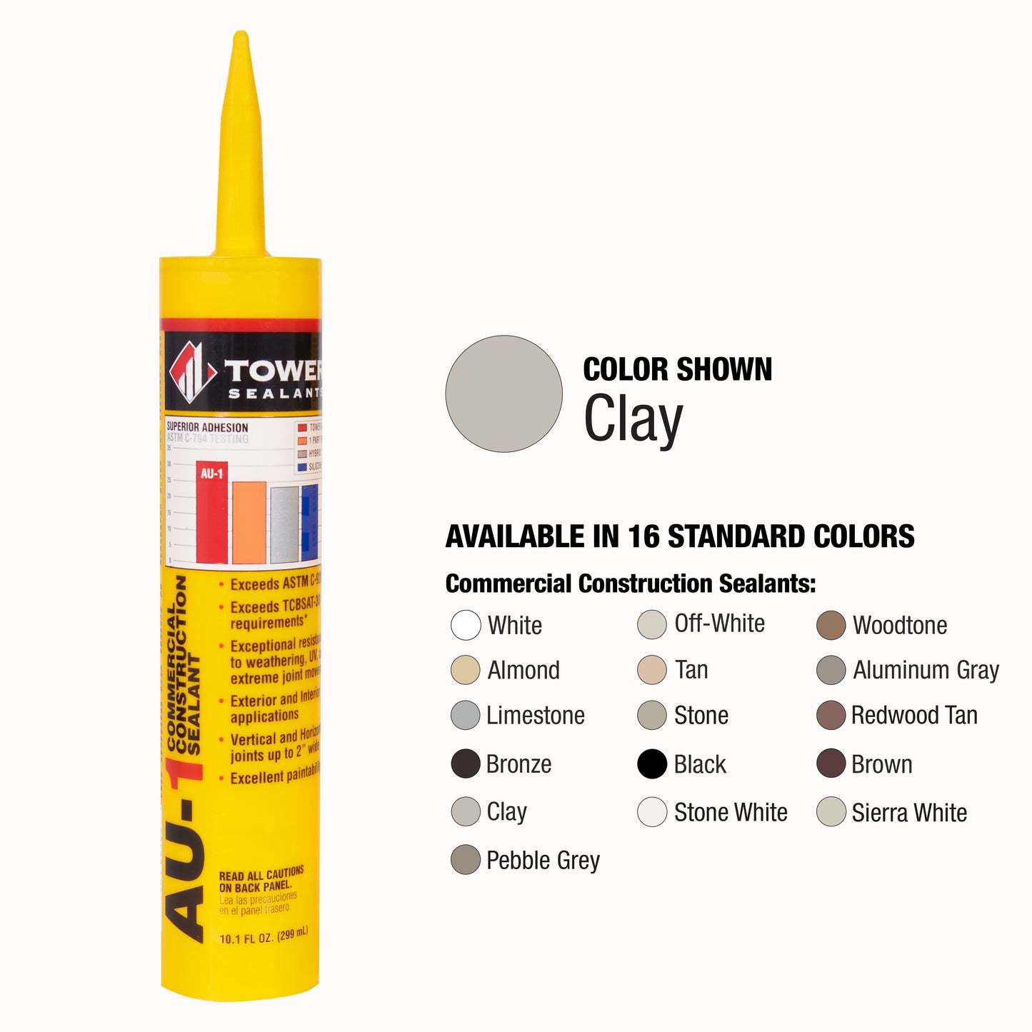 Case of 12 - AU-1 Commercial Construction Sealant 10.1 oz