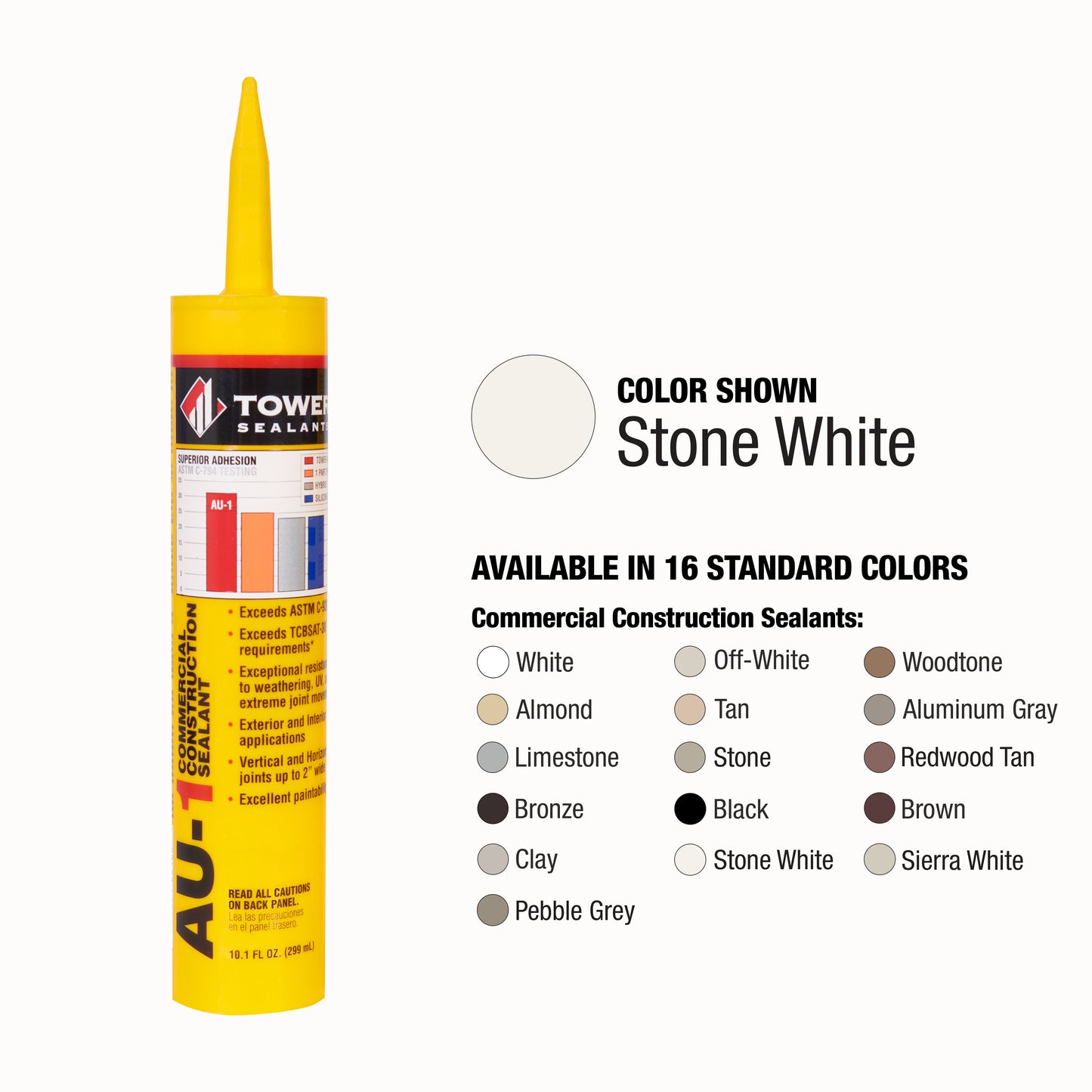 Case of 12 - AU-1 Commercial Construction Sealant 10.1 oz